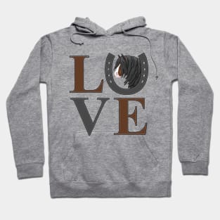 Brown Bay Gypsy Vanner Draft Horse LOVE Hoodie